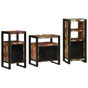 vidaXL Ensemble de mobilier de salle de bain 3 pcs Bois Recyclé Solide