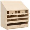 vidaXL Pondoir 2 compartiments 63x40x65 cm bois de pin massif