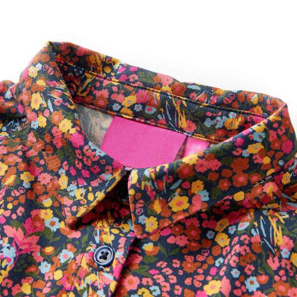 Robe pour enfants &agrave; manches longues multicolore 104