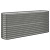 vidaXL Lit sur&eacute;lev&eacute; de jardin Acier galvanis&eacute; 152x40x68 cm gris