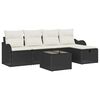 vidaXL Ensemble de canap&eacute; de jardin 6 pc Poly rotin