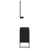 vidaXL Ensemble d'armoires de salle de bain 2 pcs noir bois ing&eacute;nierie