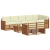 vidaXL Ensembles de canap&eacute;s avec coussin 9 pcs Naturel et Cr&egrave;me