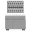 vidaXL Sommier &agrave; lattes de lit et matelas Gris clair 90x190 cm Tissu