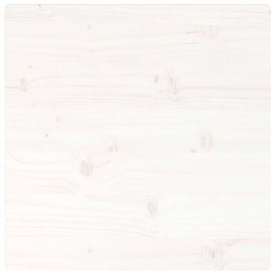 vidaXL Dessus de table blanc 60x60x2,5 cm bois de pin massif