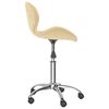 vidaXL Chaise pivotante de salle &agrave; manger Cr&egrave;me Velours