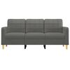 vidaXL Canap&eacute; &agrave; 3 places Gris fonc&eacute; 180 cm Tissu
