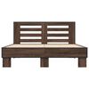 vidaXL Cadre de lit sans matelas ch&ecirc;ne marron 120x190 cm