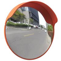 vidaXL Miroir de trafic convexe d'extérieur Plastique PC Orange 45 cm