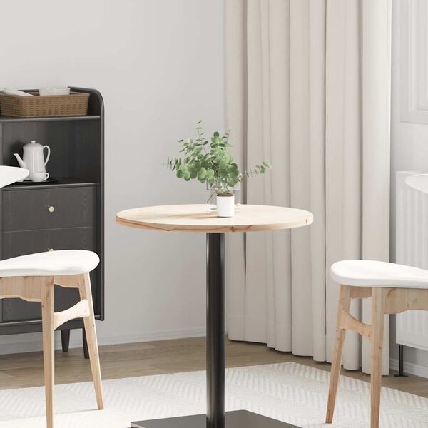 vidaXL Dessus de table &Oslash;60x2,5 cm Bois de pin massif
