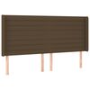 vidaXL T&ecirc;te de lit &agrave; LED Marron fonc&eacute; 183x16x118/128 cm Tissu