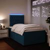 vidaXL Sommier &agrave; lattes de lit et matelas bleu 120x200 cm velours
