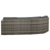 vidaXL Salon de jardin 4 pcs avec coussins r&eacute;sine tress&eacute;e gris