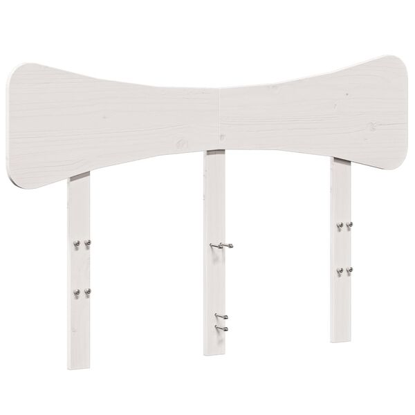 vidaXL T&ecirc;te de lit blanc 135 cm bois massif de pin