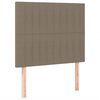 vidaXL Sommier &agrave; lattes de lit avec matelas Taupe 80x200 cm Tissu