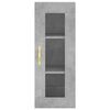 vidaXL Buffet haut Gris b&eacute;ton 34,5x34x180 cm Bois d'ing&eacute;nierie