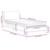 vidaXL Lit avec matelas Dover bleu 90x200 cm velours