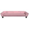 vidaXL Lit pour chien rose 100x50x21 cm velours