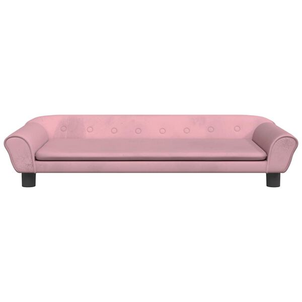 vidaXL Lit pour chien rose 100x50x21 cm velours