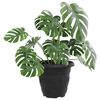 vidaXL Pot &agrave; fleurs rond 6 pcs Noir &Oslash; 26 x 21,5 cm Plastique