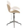 vidaXL Chaises pivotantes &agrave; manger lot de 2 cr&egrave;me velours