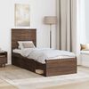 vidaXL Cadre de lit Ch&ecirc;ne brun 75 x 190 cm Bois de pin massif