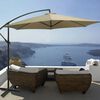 HI Parasol de jardin en porte-&agrave;-faux beige 3 m UV50+