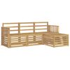 vidaXL Ensemble de canap&eacute;s d'ext&eacute;rieur 4 pc Blanc Bois d'Acacia Massif