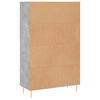 vidaXL Buffet haut gris b&eacute;ton 69,5x31x115 cm bois d'ing&eacute;nierie