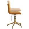 vidaXL Chaises pivotantes &agrave; manger lot de 2 marron velours