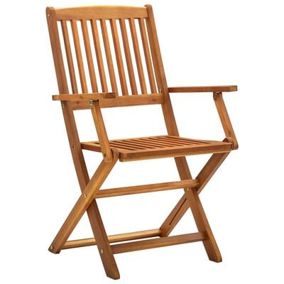 vidaXL Chaises pliables d'extérieur lot de 2 Bois d'acacia solide