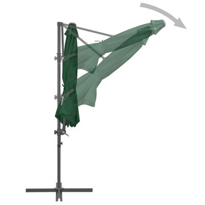 vidaXL Parasol avec base portable Vert