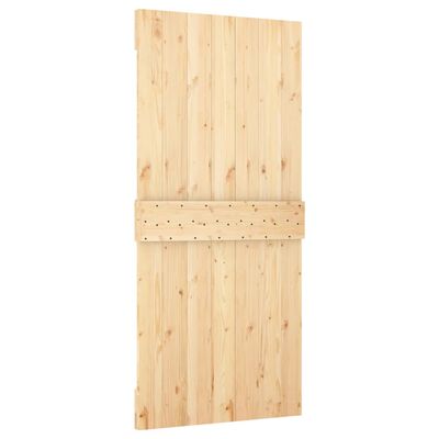 vidaXL Porte coulissante et kit de quincaillerie 90x210 cm pin massif