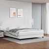 vidaXL Sommier &agrave; lattes de lit avec matelas Blanc 160x200cm Similicuir