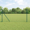 vidaXL Poteau de cl&ocirc;ture. 2 pcs Vert Acier peint par poudre