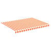 vidaXL Tissu de remplacement pour auvent jaune et orange 4x3 m polyester