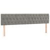 vidaXL T&ecirc;tes de lit 2 pcs Gris clair 100x7x78/88 cm Velours