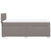 vidaXL Sommier &agrave; lattes de lit avec matelas Taupe 90x190 cm Tissu