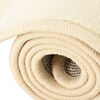 vidaXL Tapis de lit Shaggy Poils longs 3 pcs Cr&egrave;me