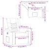 vidaXL Fauteuil inclinable &eacute;lectrique Marron Tissu