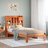 vidaXL Lit biblioth&egrave;que sans matelas cire marron 100x200 cm pin massif