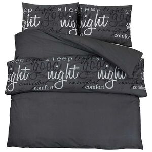 vidaXL Ensemble de housse de couette noir et blanc 140x200 cm coton