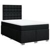 vidaXL Sommier &agrave; lattes de lit avec matelas noir 120x190 cm tissu