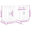 vidaXL Armoires murales 2 pcs ch&ecirc;ne fum&eacute; bois d'ing&eacute;nierie