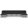 vidaXL Salon de jardin 7 pcs avec coussins Gris Bois de pin massif