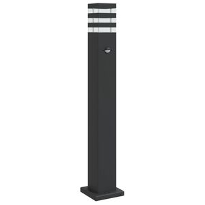 vidaXL Lampadaire d'ext&eacute;rieur avec capteur noir 80 cm aluminium
