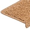 vidaXL Tapis d'escalier 30 pi&egrave;ces 65 x 21 x 4 cm Beige Bord rectangulaire