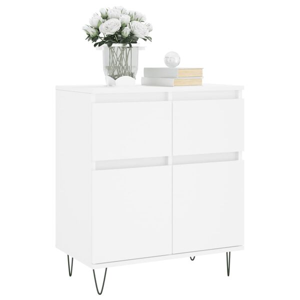 vidaXL Buffet Blanc 60x35x70 cm Bois d'ing&eacute;nierie