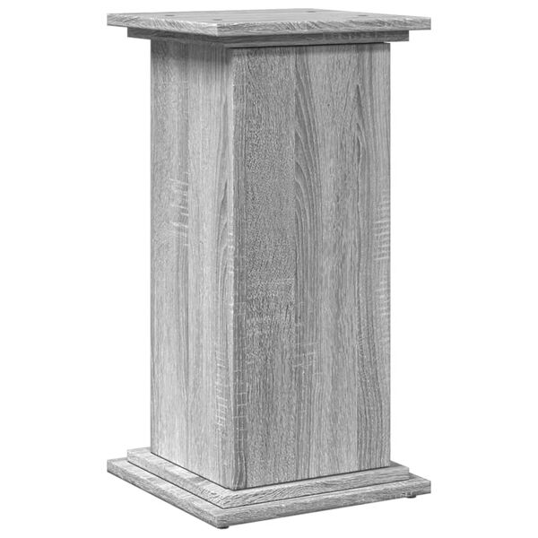 vidaXL Pi&eacute;destal avec rangement sonoma gris bois d'ing&eacute;nierie
