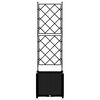 vidaXL Cache-pot de jardin Noir 40 x 40 x 143 cm Acier
